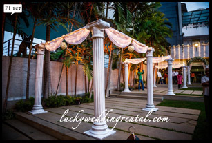 Lucky Wedding Rental pillars decoration